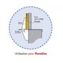 Entretoise alu coudées pour sabot Croc Entretoises pour mur de 15/20/25 cm Entretoises pour mur de 25/27 cm